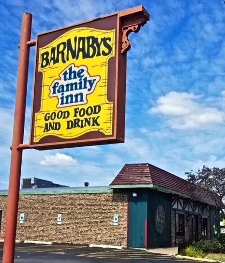 Barnaby's the family inn building with prominent sign.