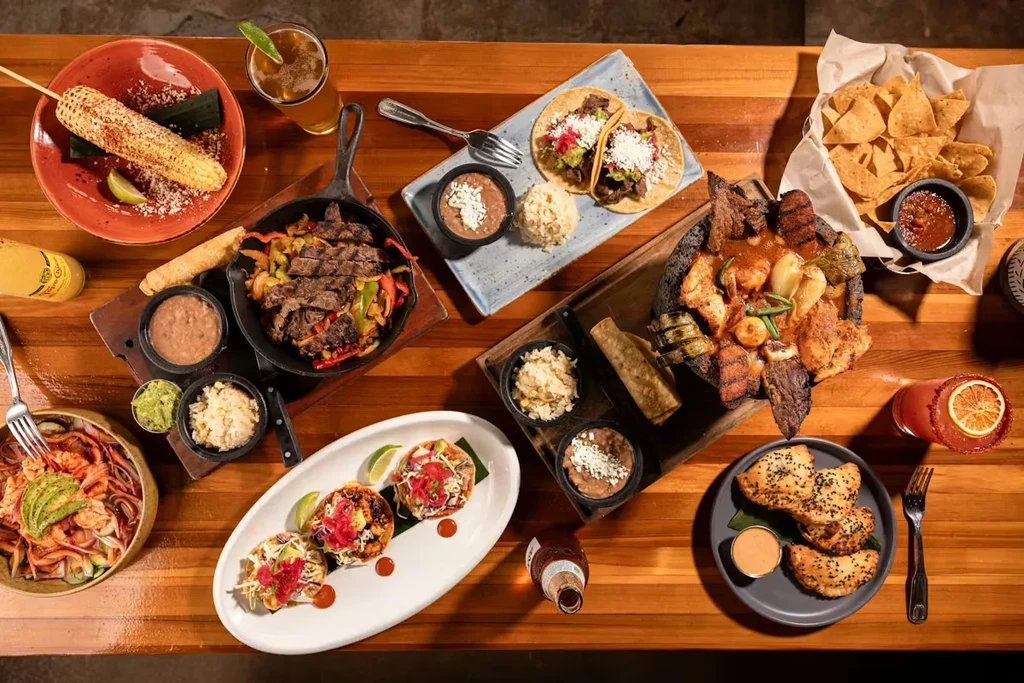Vibrant, abundant spread of Mexican and Latin American food and drinks.