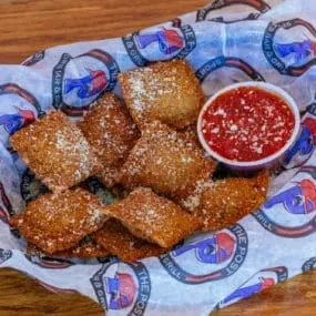 Fried ravioli with cheese and marinara from The Post Sports Bar.