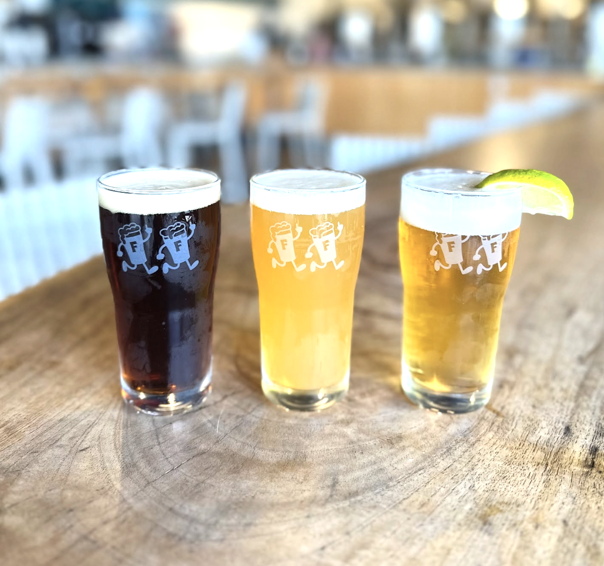 Beers at Fast Friends Brewery