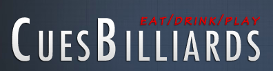 Cue's Billiards logo