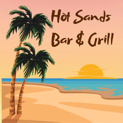 Hot Sands Oasis Tiki Bar and Grill logo